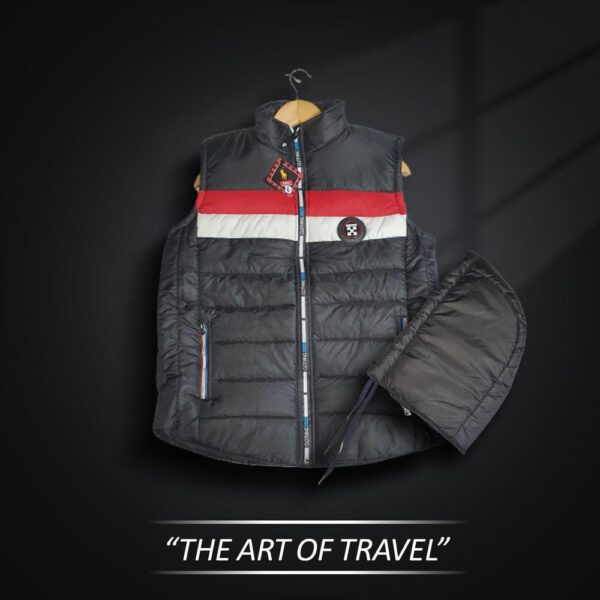 Men's Stitched Parachute Quilted Plain Jacket - Image 3