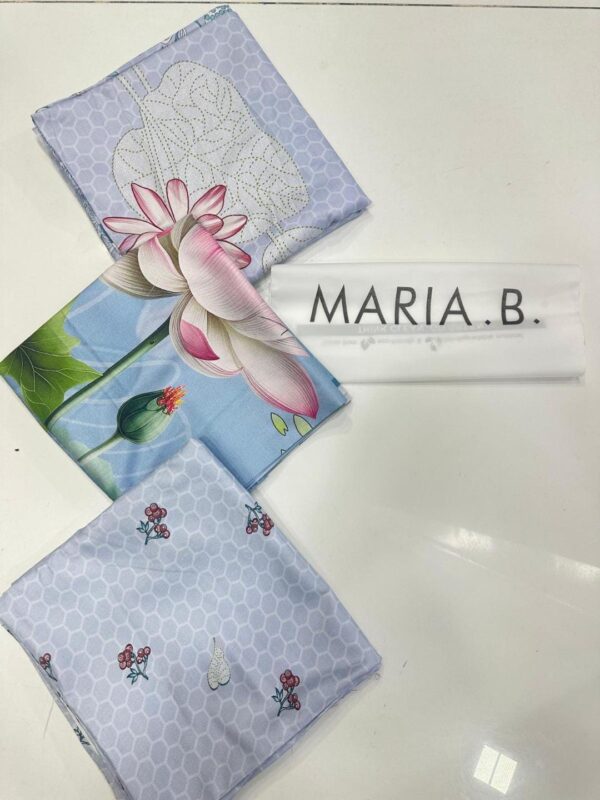 3 Pcs Women's Unstitched Linen Digital Print Suit - Image 2
