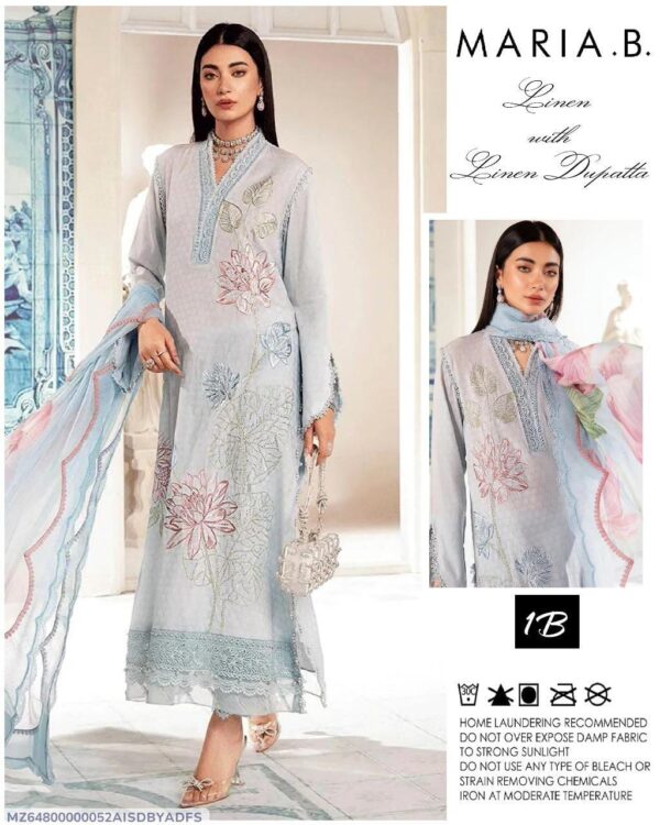 3 Pcs Women's Unstitched Linen Digital Print Suit